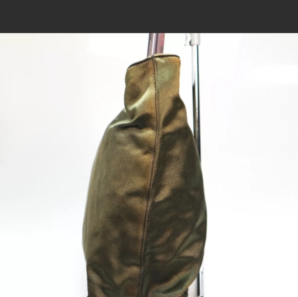 Prada "RARE" Fabric Bag with Acrylic Handle Olive/Khaki - Picture 7 of 8